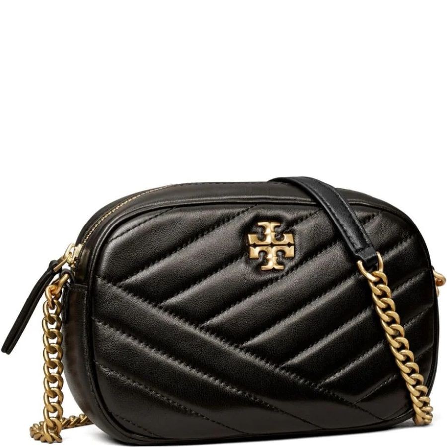 TORY BURCH Rankinė per petį moterims, Juoda, Kira chevron camera bag 2