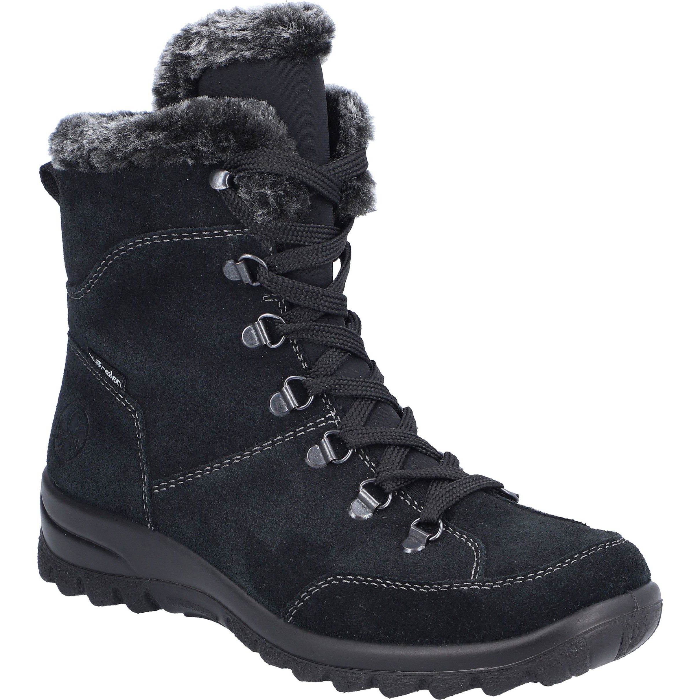 RIEKER Auliniai moterims, Juoda, Ladies mid height boots 1