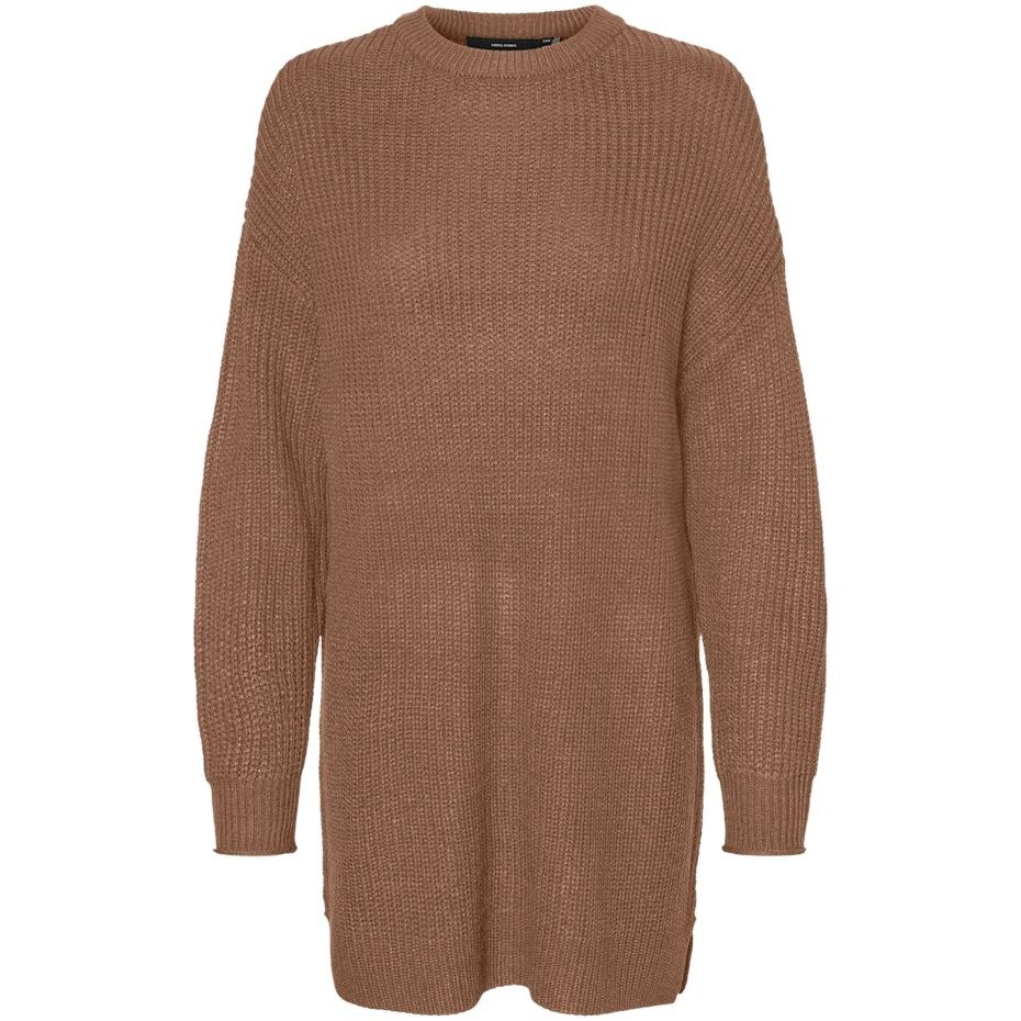 VERO MODA Mini suknelė moterims, Ruda, VMLEA LS O-NECK SHORT 1