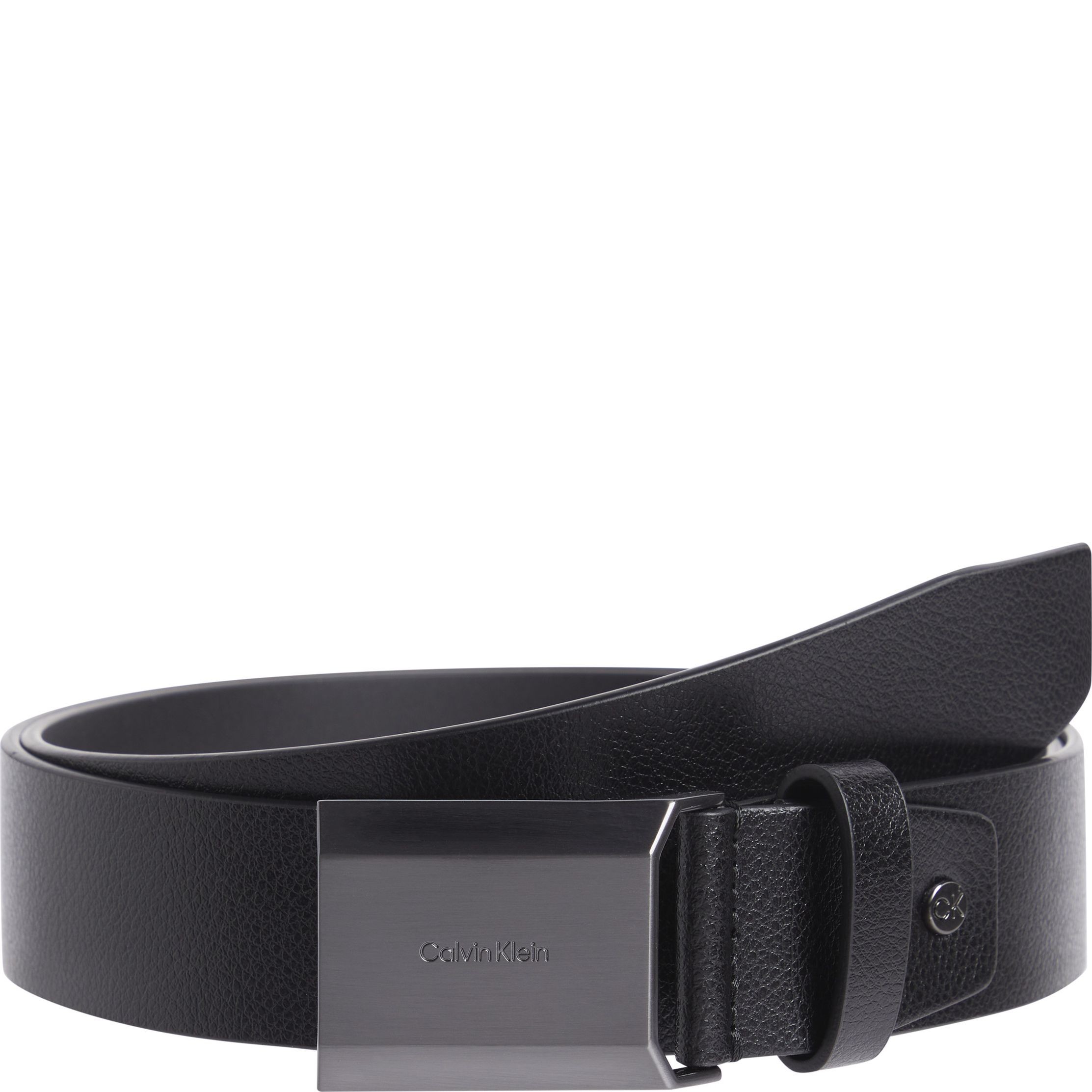 CALVIN KLEIN Diržas vyrams, Juoda, Beveled plaque 35mm man belt