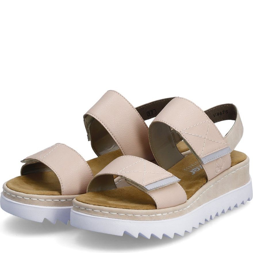 RIEKER Basutės moterims, Rožinė, SANDALS 7