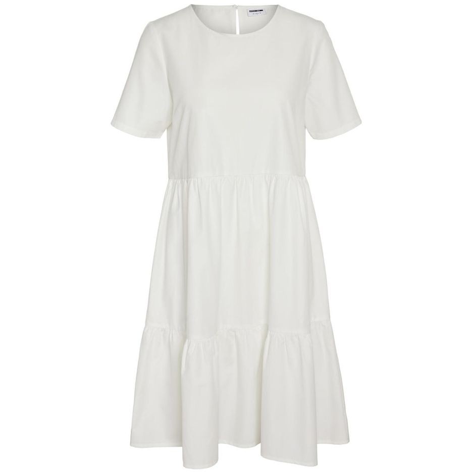 NOISY MAY Maxi suknelė moterims, Balta, NMLOONE S/S  O-NECK D 1