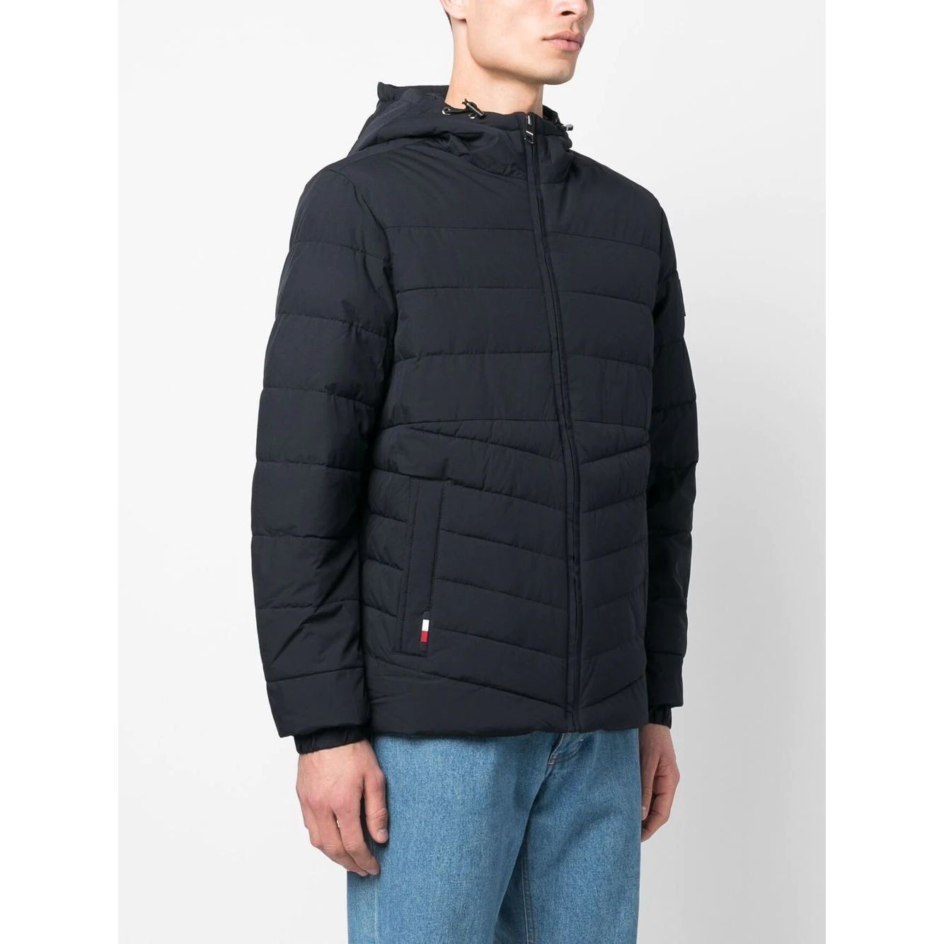 TOMMY HILFIGER Lengva striukė vyrams, Mėlyna, Branded hooded jacket 3