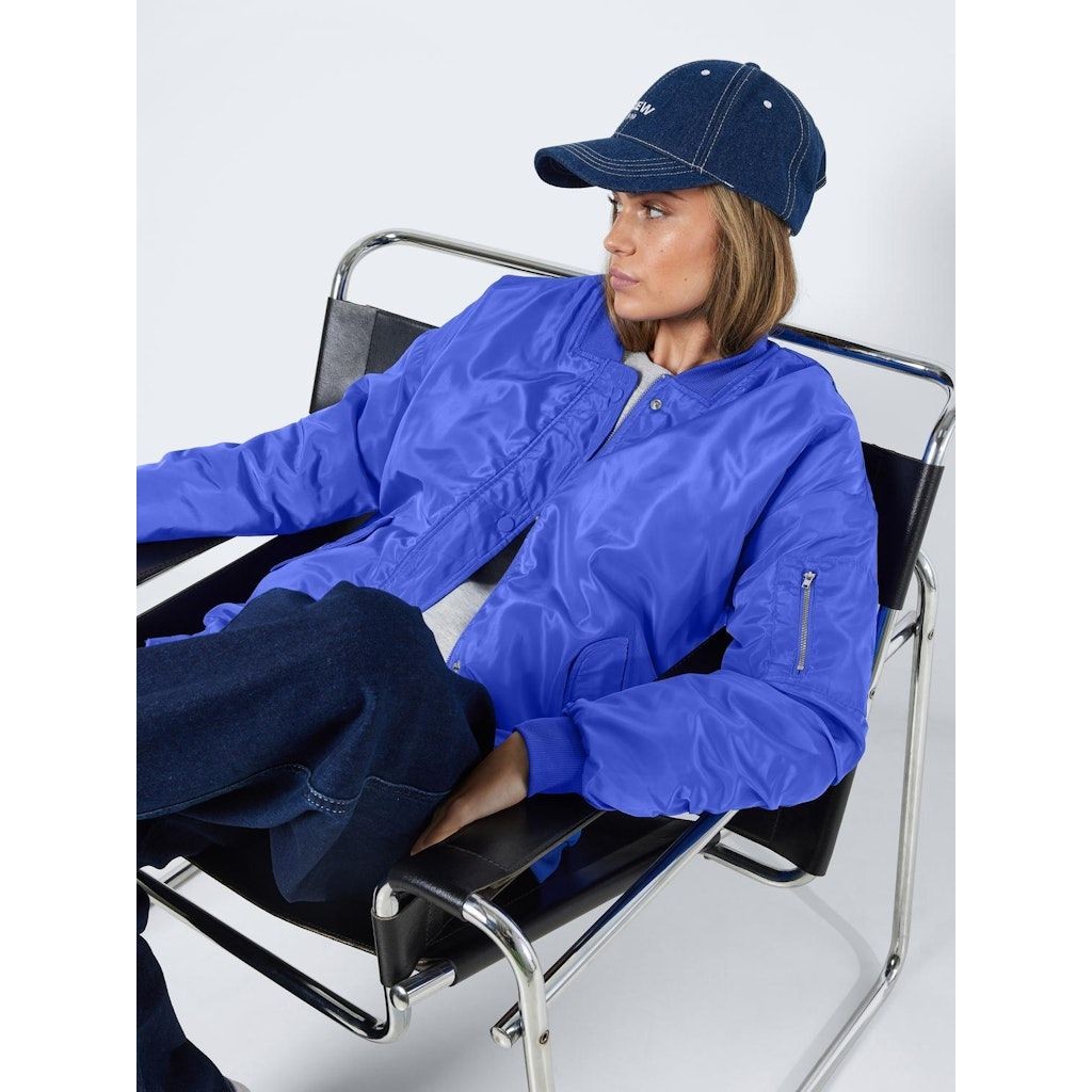 NOISY MAY Bomberis moterims, Mėlyna, NMCANDY L/S OVERSIZE 2