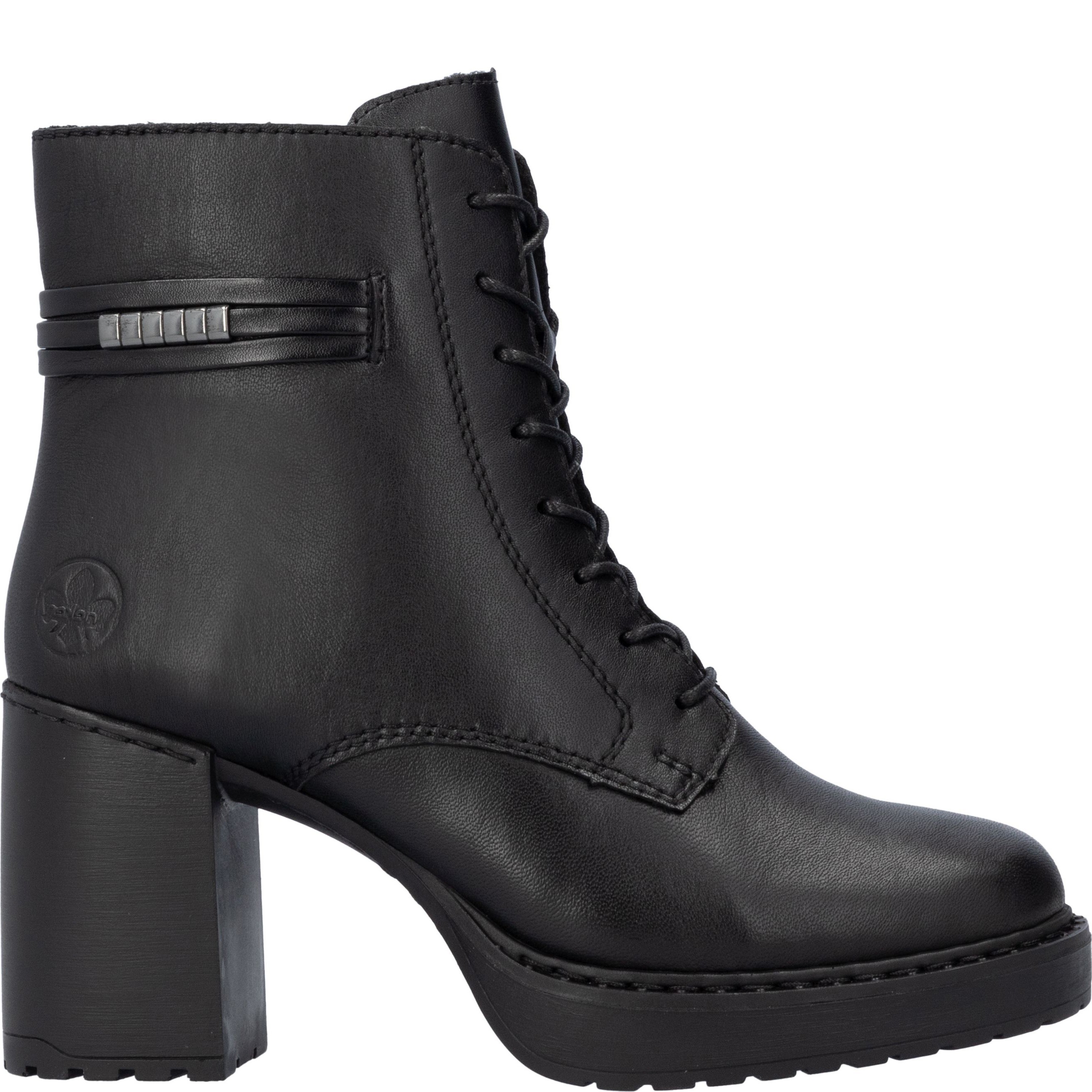 RIEKER Aulinukai moterims, Juoda, Ladies mid height boots 4