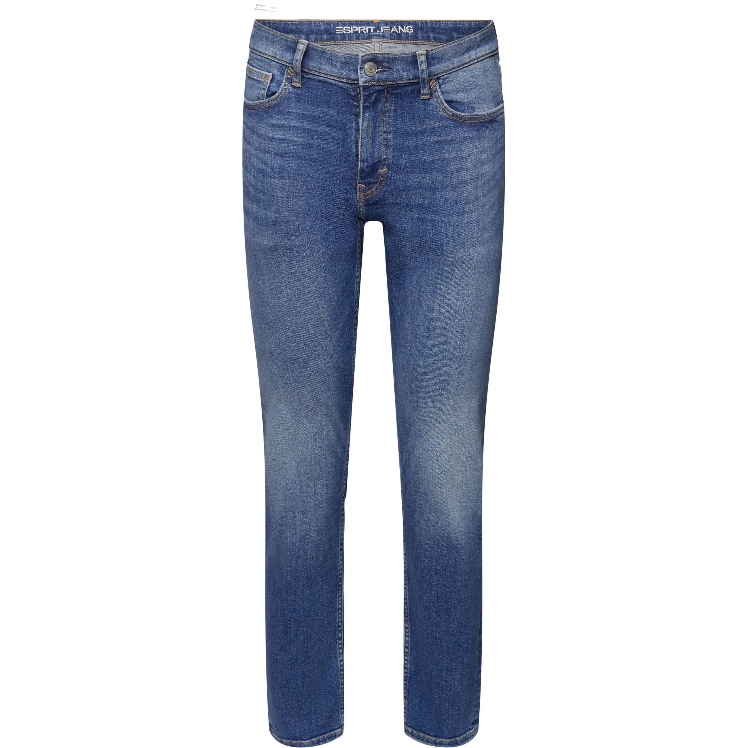 ESPRIT Slim džinsai vyrams, Mėlyna, Mid-Rise Slim Jeans 1