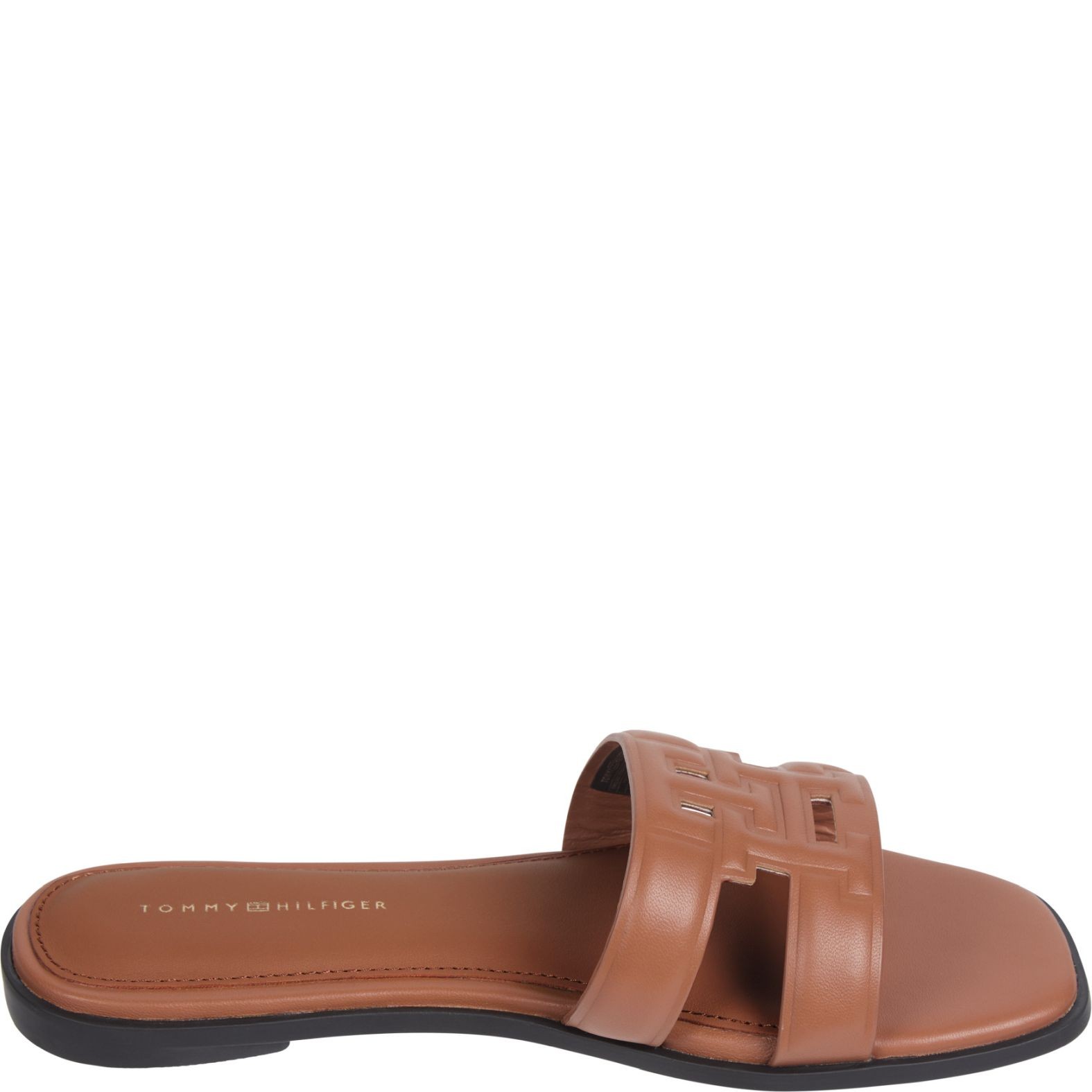 TOMMY HILFIGER Basutės moterims, Ruda, Logo strap mule 2