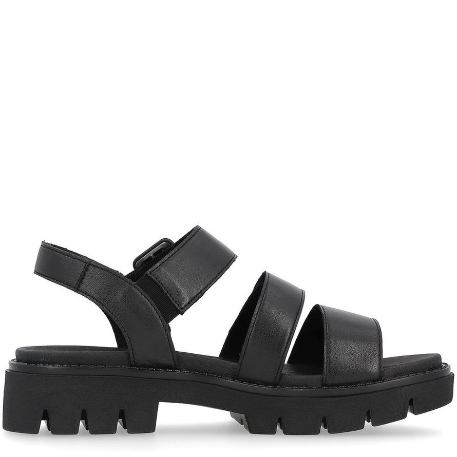 REMONTE Basutės moterims, Juoda, SANDALS 7