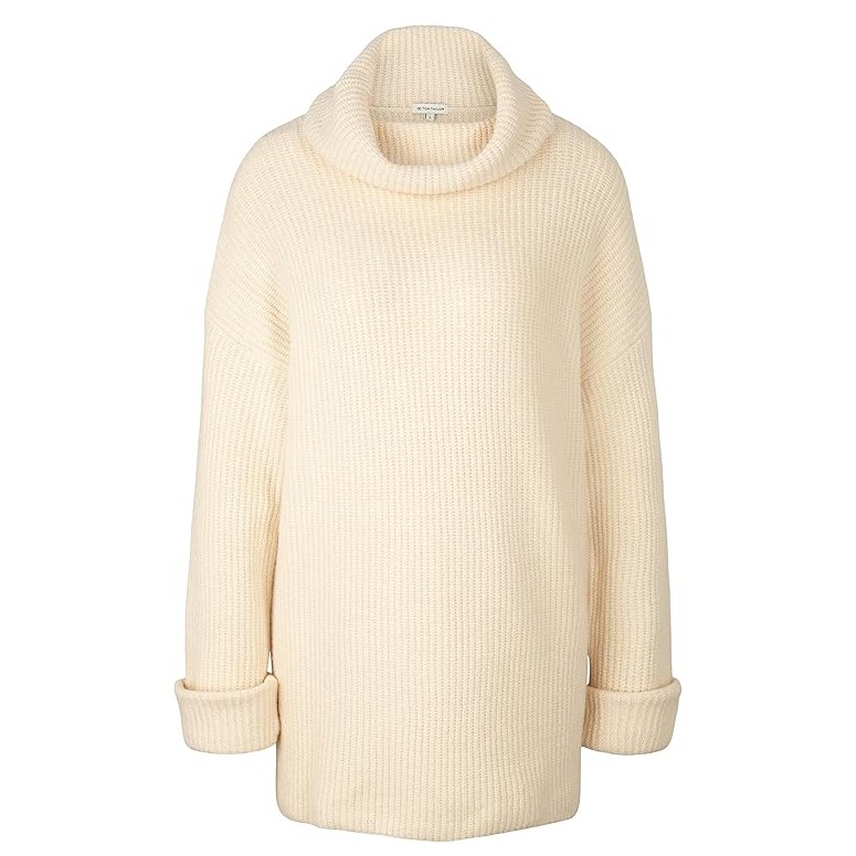 TOM TAILOR Megztinis moterims, Balta, Megztinis 1