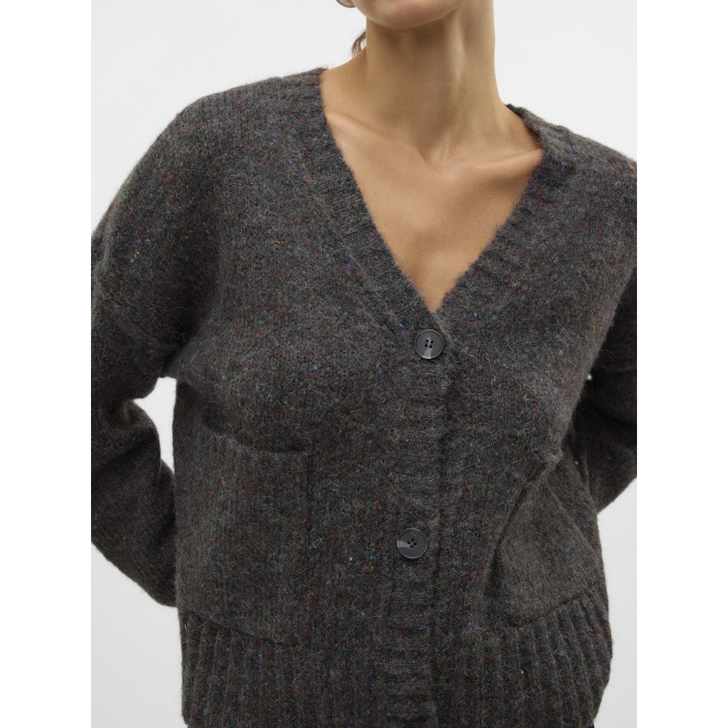 VERO MODA Kardiganas moterims, Pilka, Ingrid v-neck cardigan 4