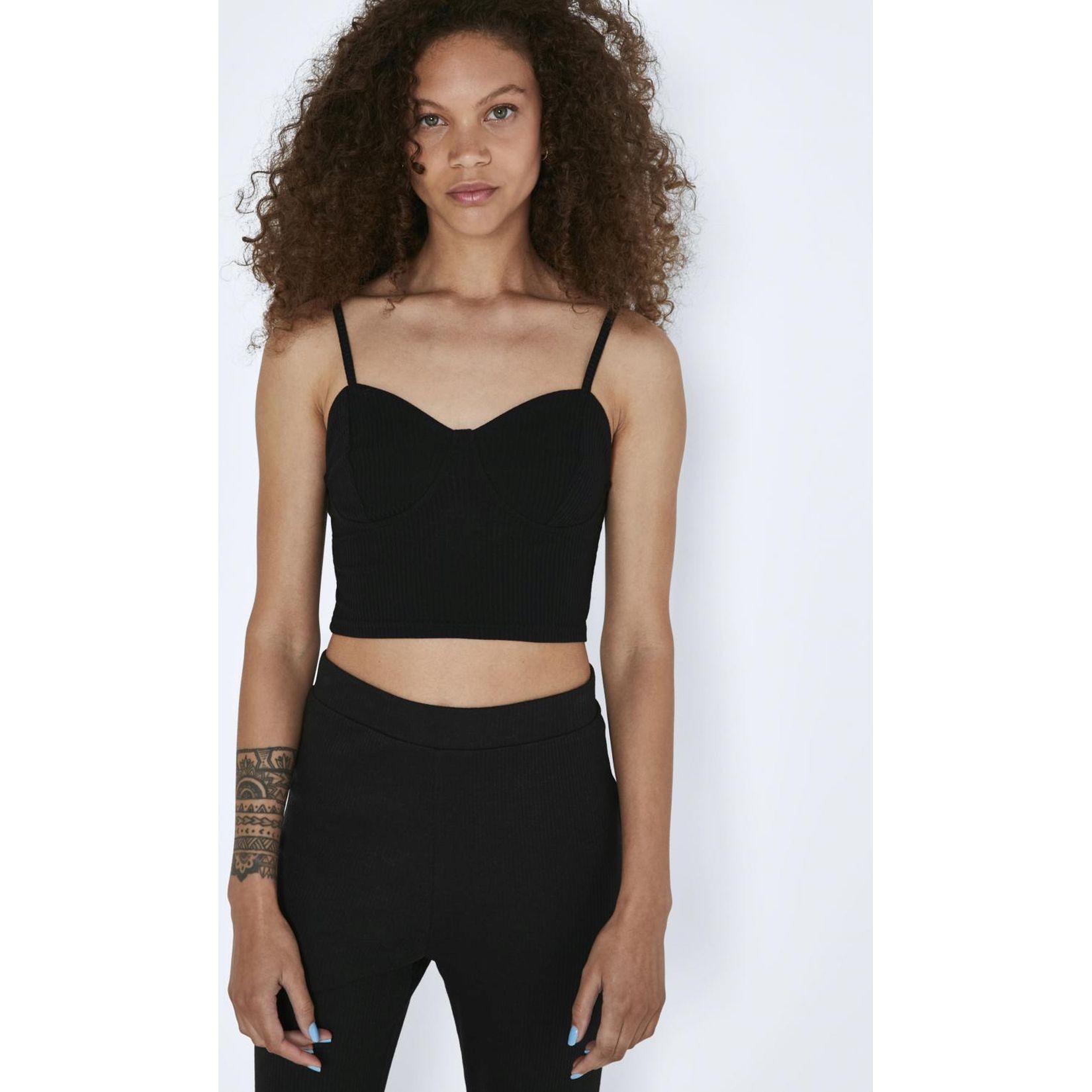 NOISY MAY Palaidinės moterims, Juoda, NMADELE S/L CROP TOP 2