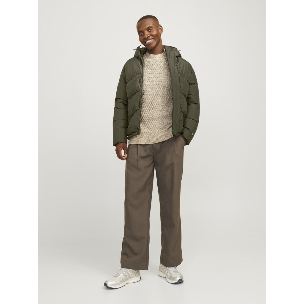 JACK & JONES Pūkinė striukė vyrams, Chaki, World puffer jacket 6