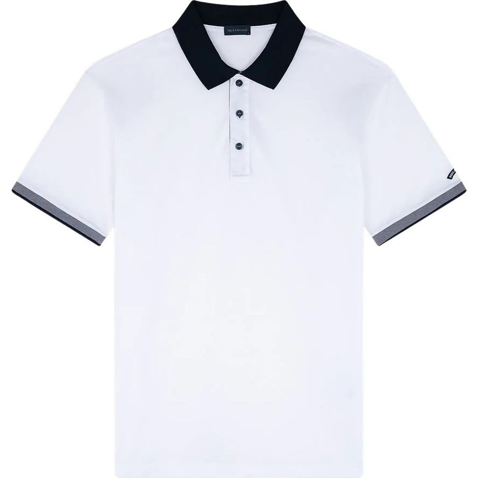 PAUL&SHARK Polo marškiniai trumpos rank. vyrams, Balta, men's knitted poloshirt