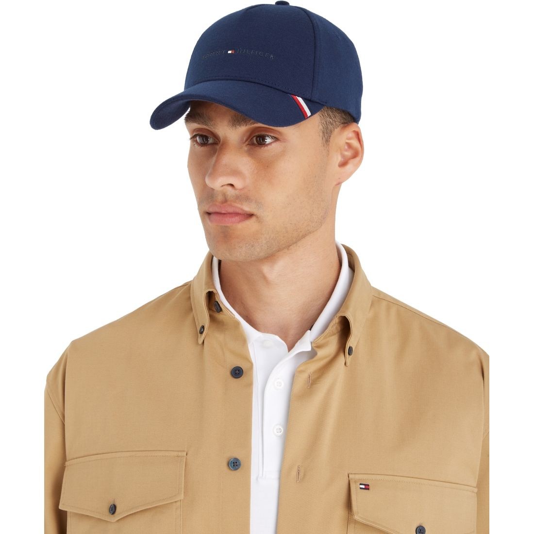 TOMMY HILFIGER Kepurė vyrams, Mėlyna, Downtown cap jersey 3