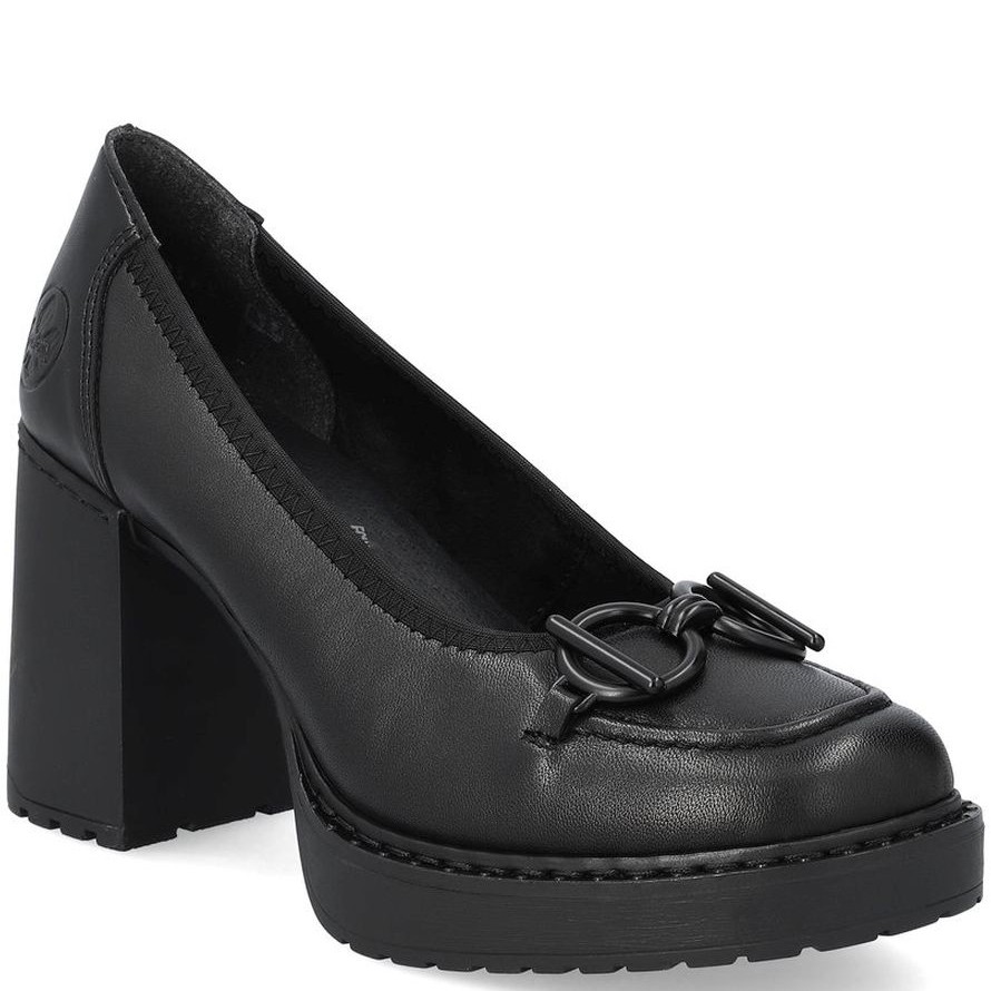 RIEKER Klasikiniai batai moterims, Juoda, FORMAL 1