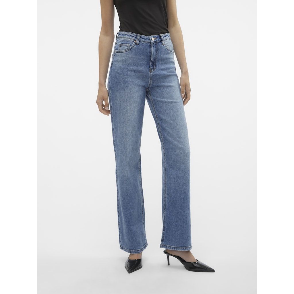 VERO MODA Platūs džinsai moterims, Mėlyna, Vmtessa wide leg 7