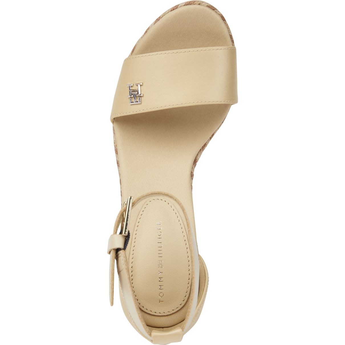TOMMY HILFIGER Basutės moterims, Smėlio, Colorful high wedge sandal 3