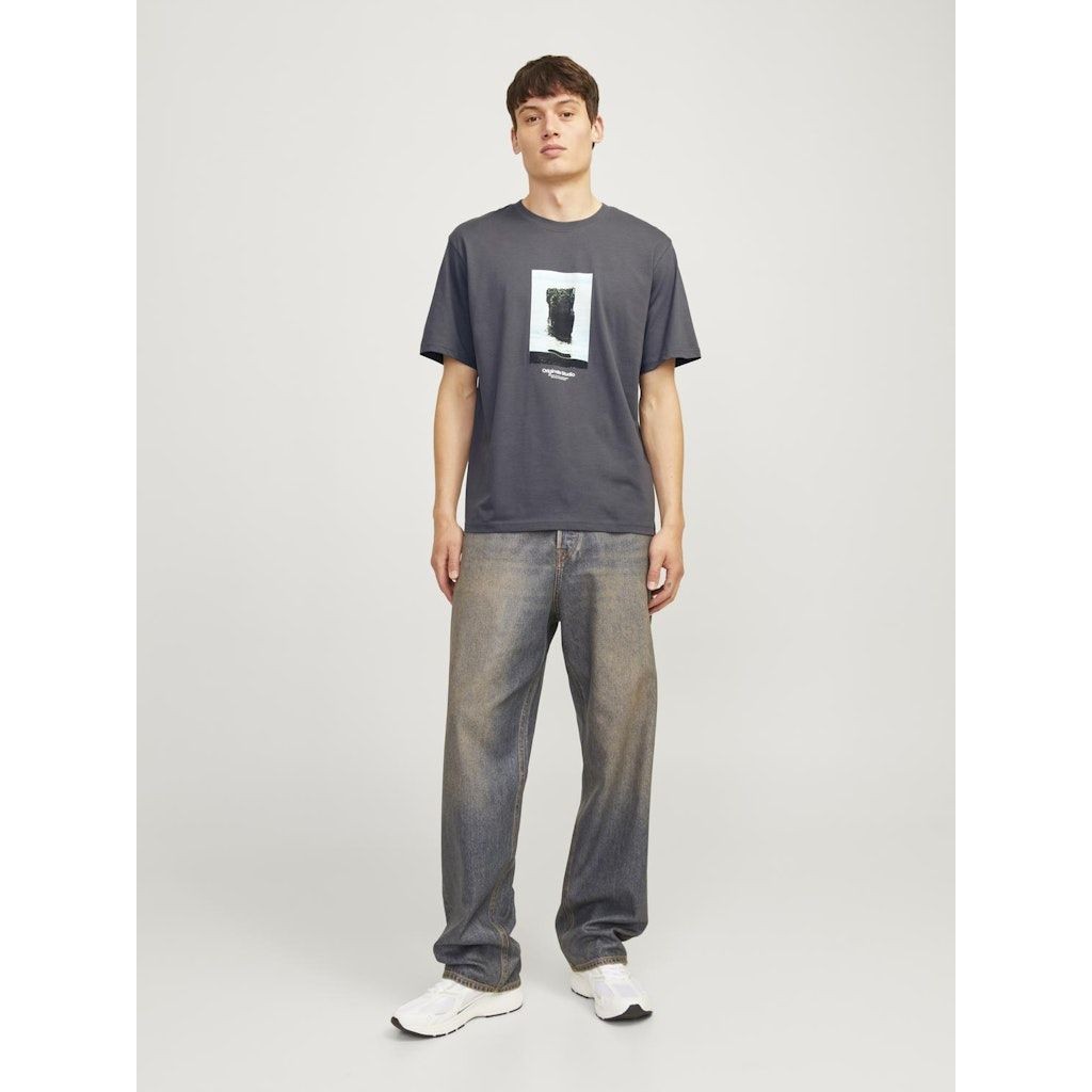 JACK & JONES Marškinėliai vyrams, Pilka, Vester bro picture tee 6