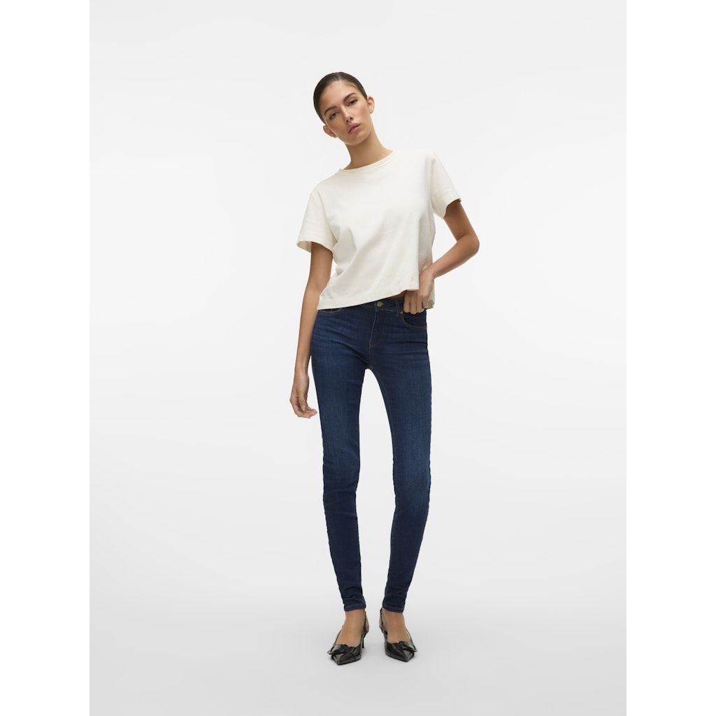 VERO MODA Slim džinsai moterims, Mėlyna, VMLUX MR SLIM JEANS 5