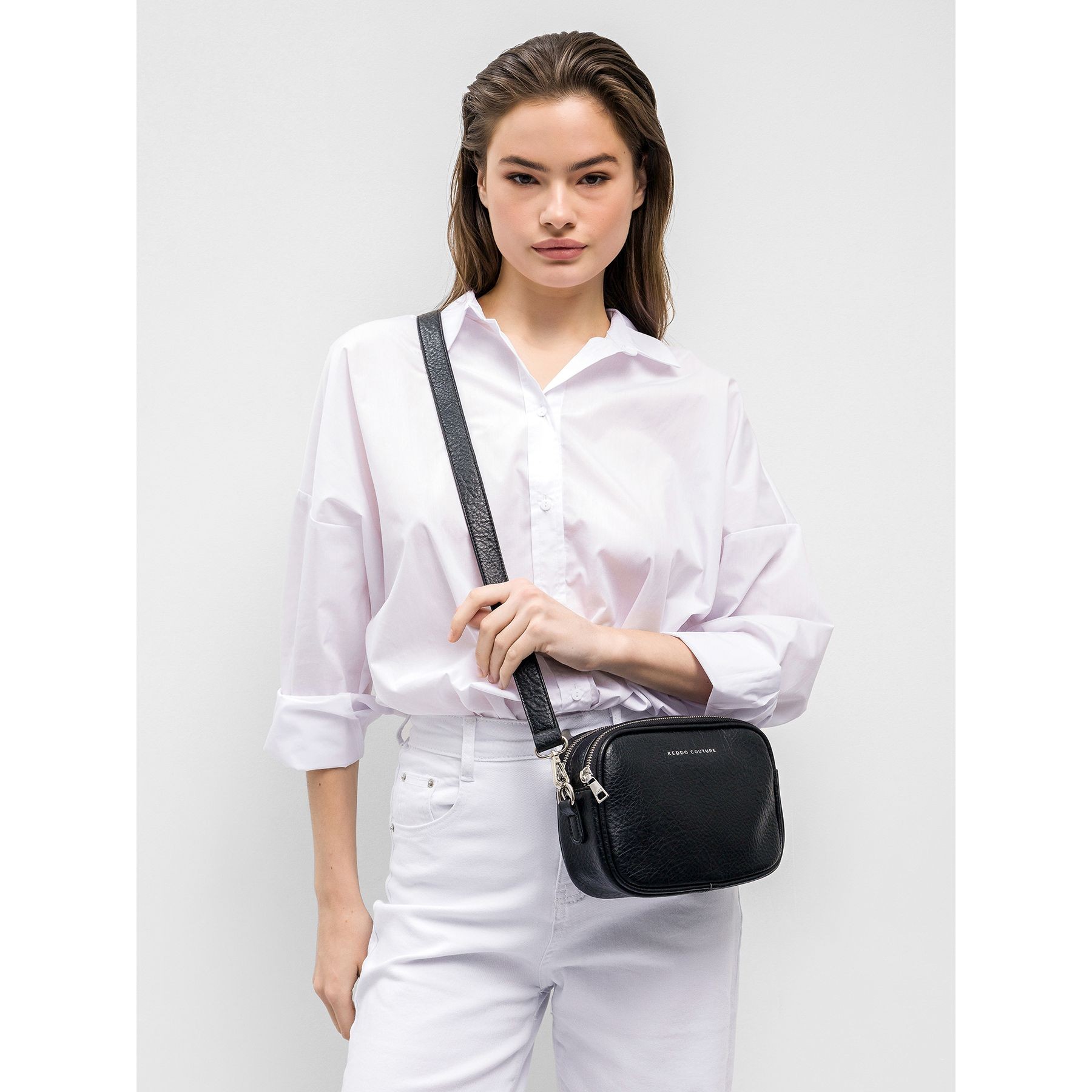 KEDDO Rankinė per petį moterims, Juoda, Crossbody 5