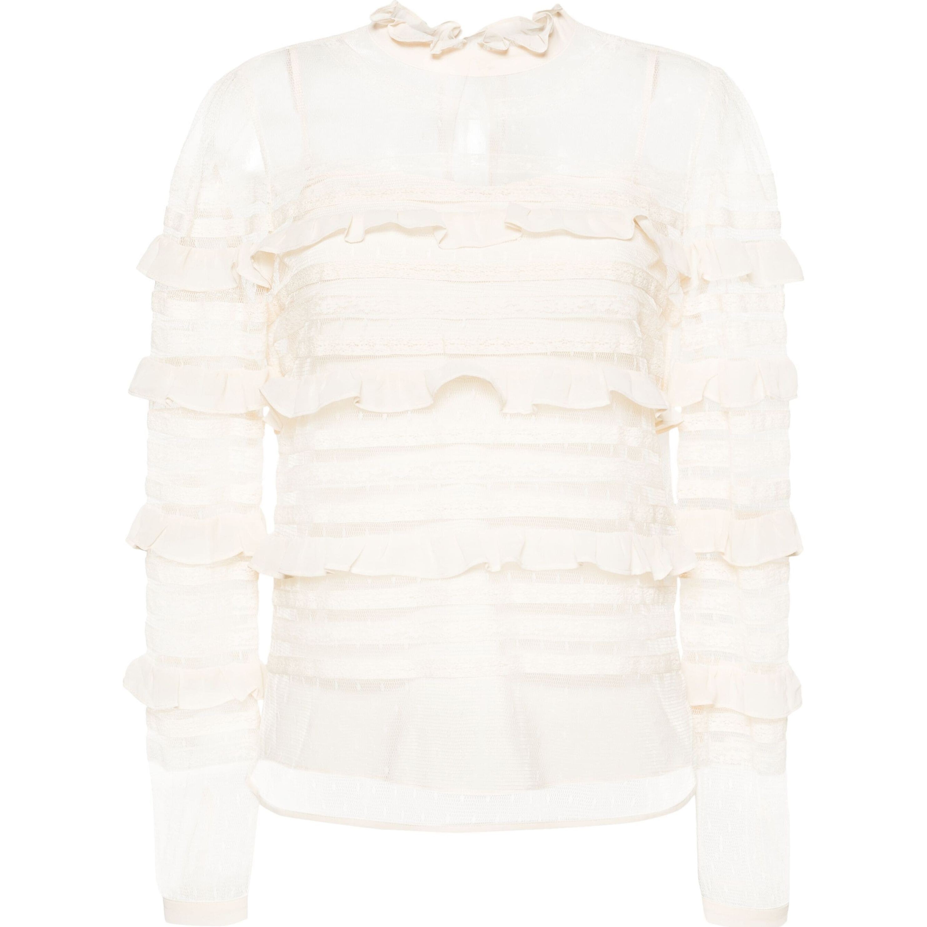 TWINSET Palaidinės aukštinta apykakle moterims, Kūno, Ruffle-detail blouse 1