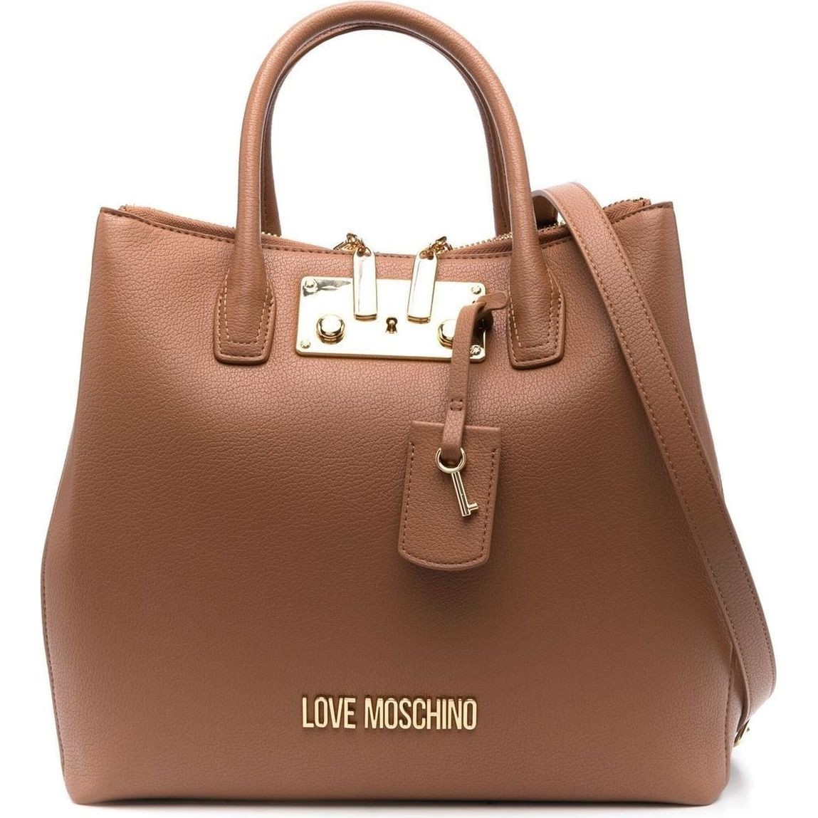 LOVE MOSCHINO Pirkinių krepšys moterims, Ruda, Top handle tote bag 1