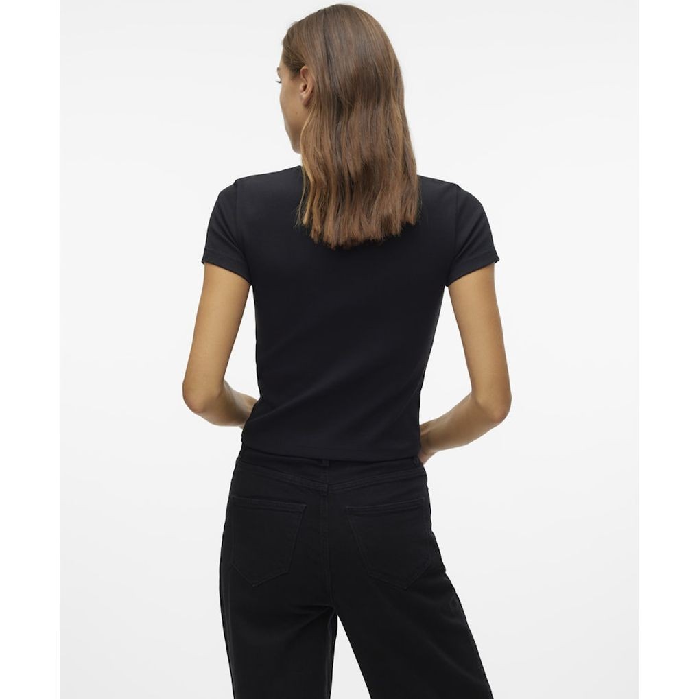 VERO MODA Marškinėliai moterims, Juoda, Vmchloe t-shirts 6