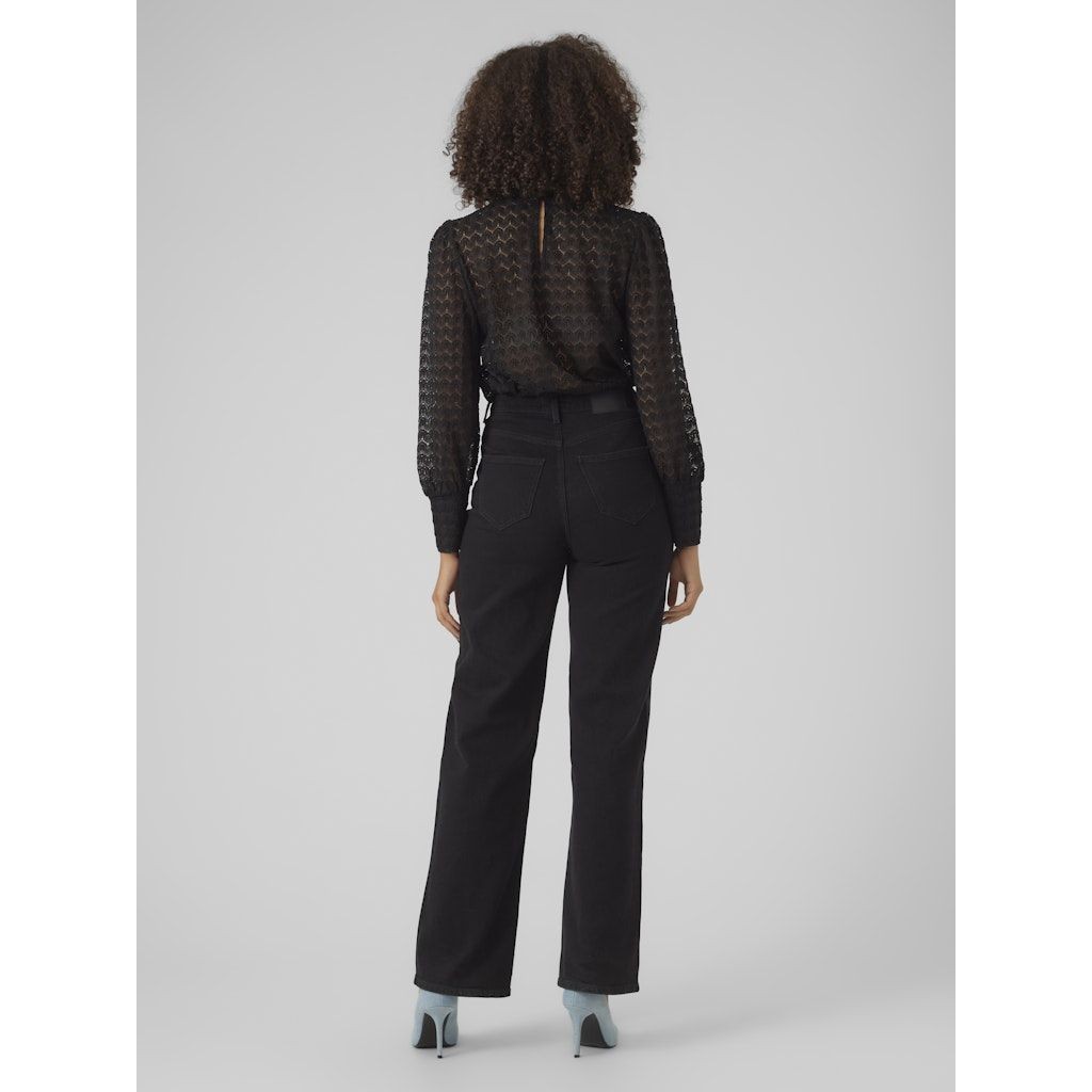 VERO MODA Palaidinės moterims, Juoda, Becca lace top 2