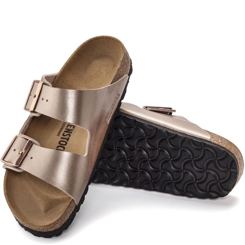 BIRKENSTOCK Šlepetės moterims, Bronzinė, Arizona BF slippers 6