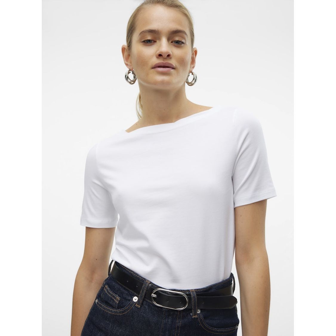 VERO MODA Palaidinės moterims, Balta, VMPANDA MODAL S/S TO 5