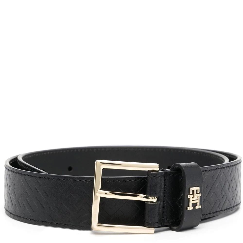 TOMMY HILFIGER Diržas moterims, Juoda, TH SQUARE 3.0 MONOGRAM 1