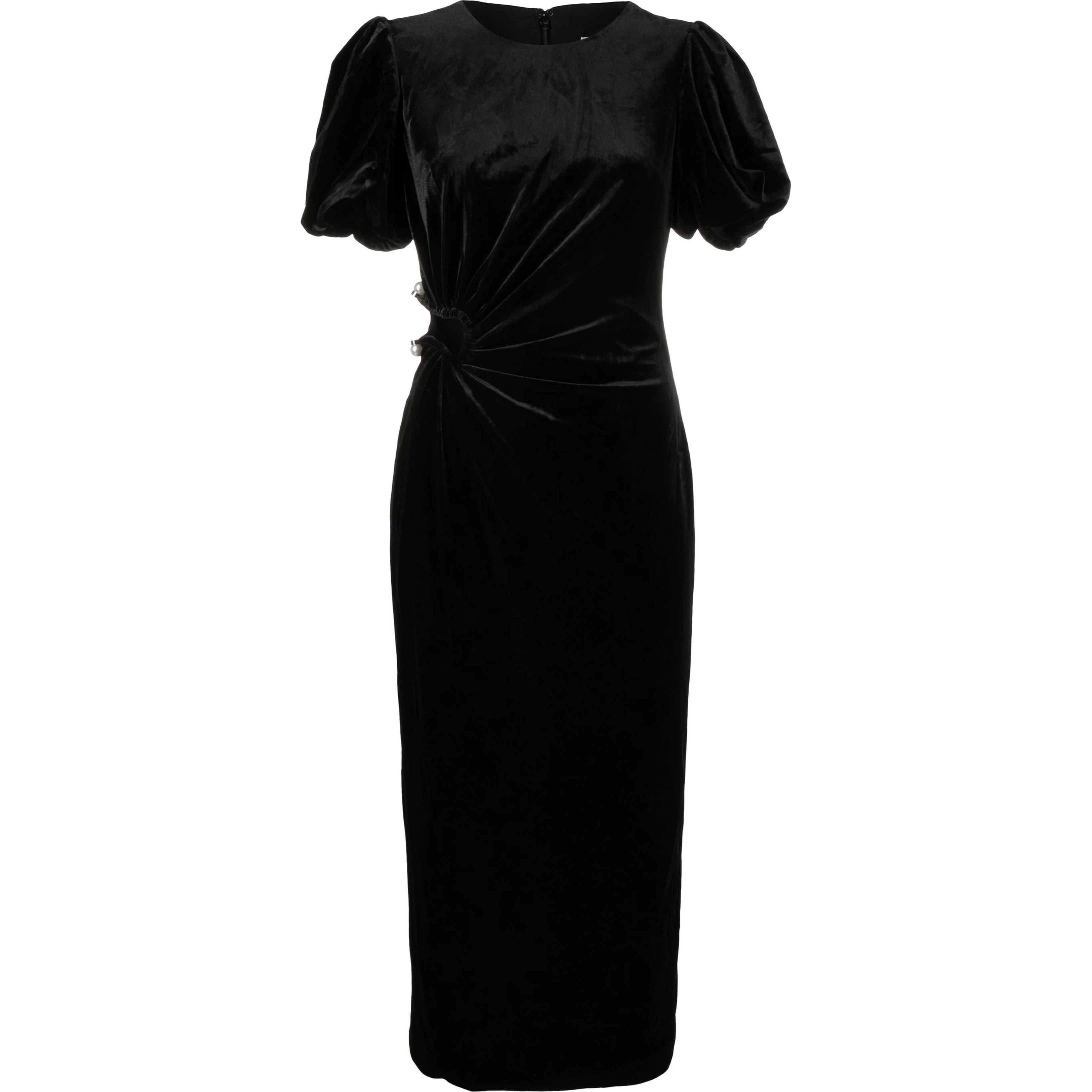 SELF PORTRAIT Midi suknelė moterims, Juoda, Velvet cut out midi dress 1