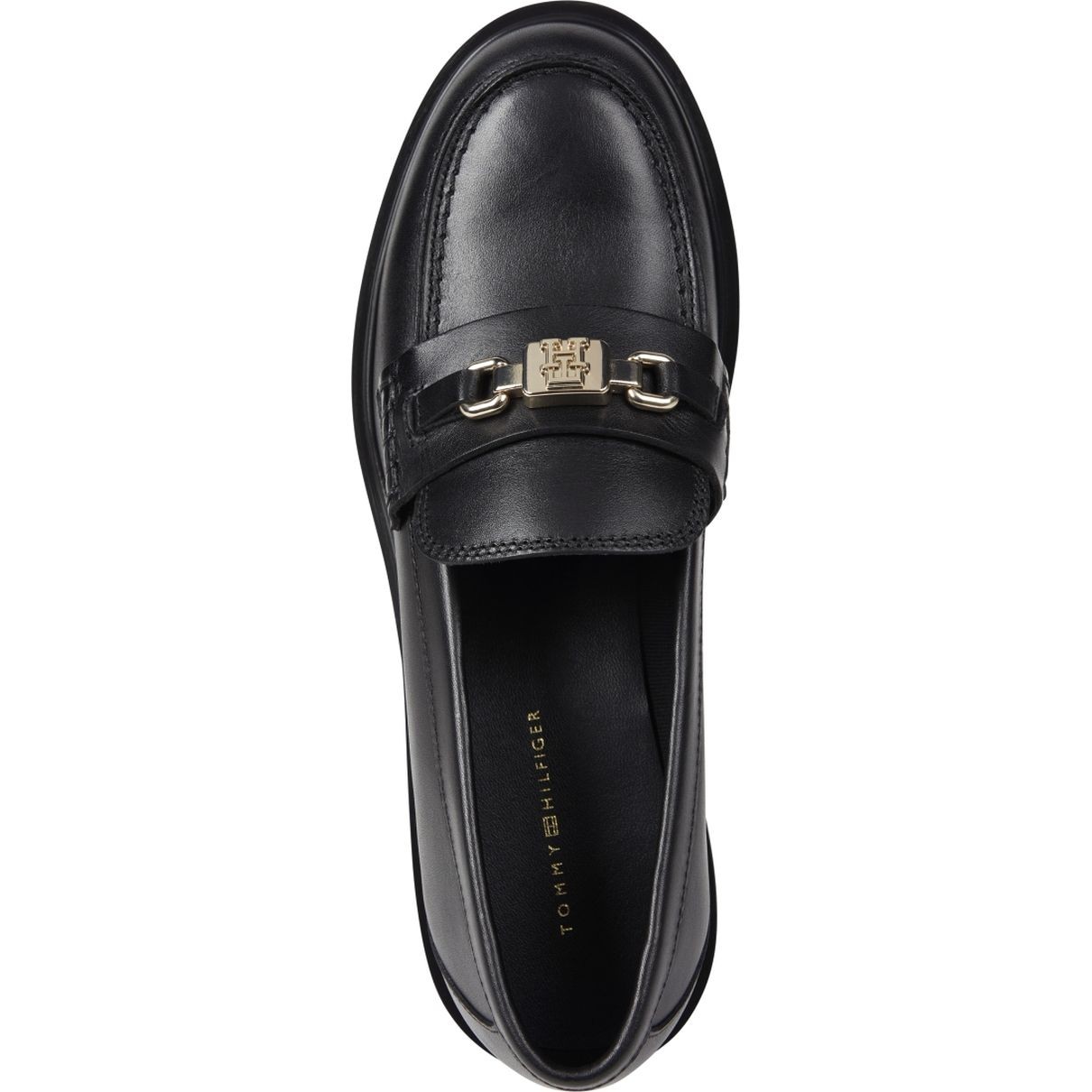 TOMMY HILFIGER Loaferiai moterims, Juoda, Hardware loafer 3