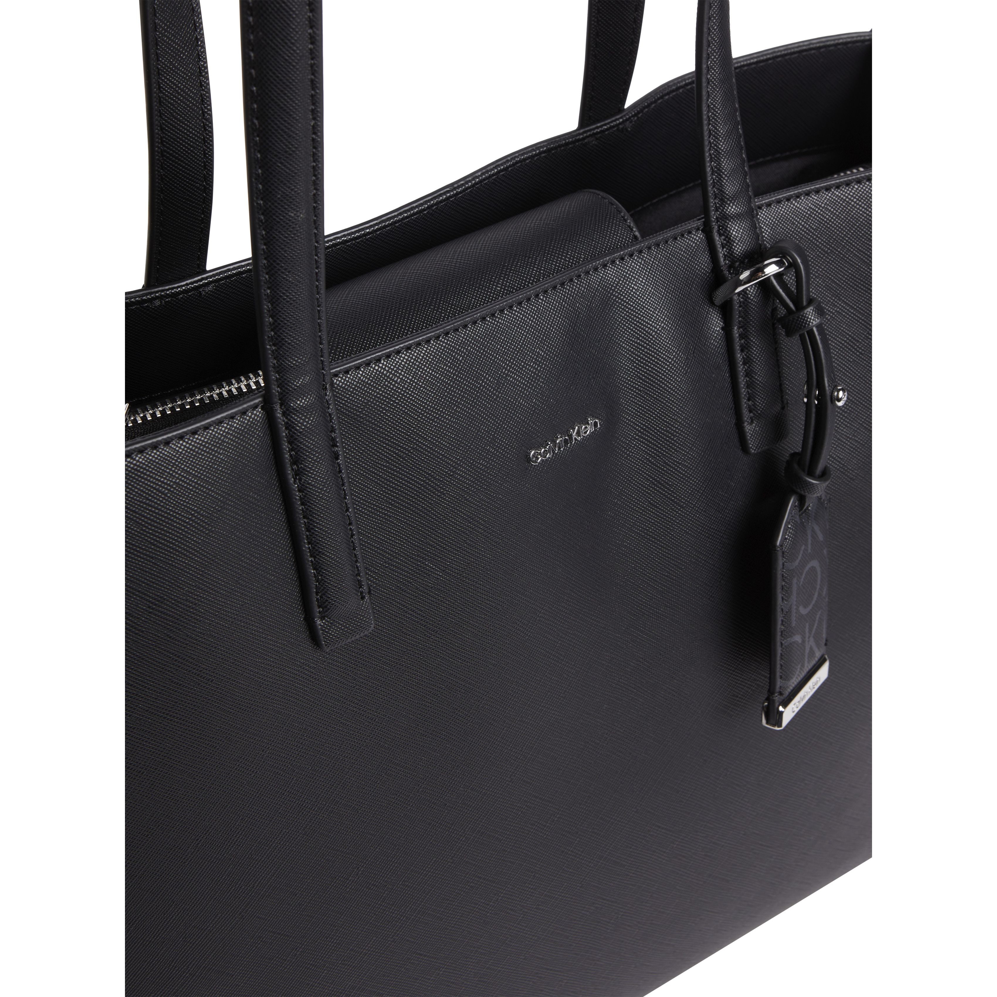 CALVIN KLEIN Pirkinių krepšys moterims, Juoda, Must medium shopper 3
