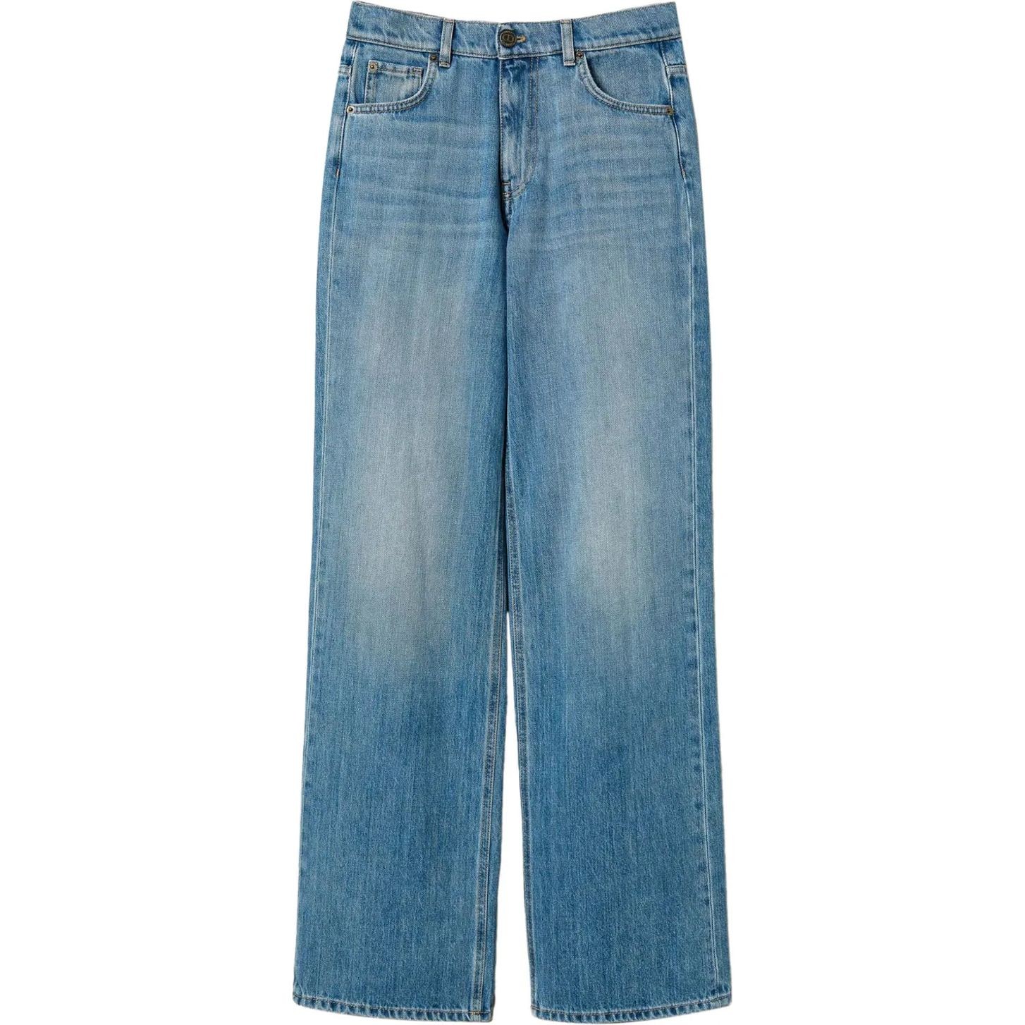 TWINSET Tiesūs džinsai moterims, Mėlyna, Straight-leg jeans