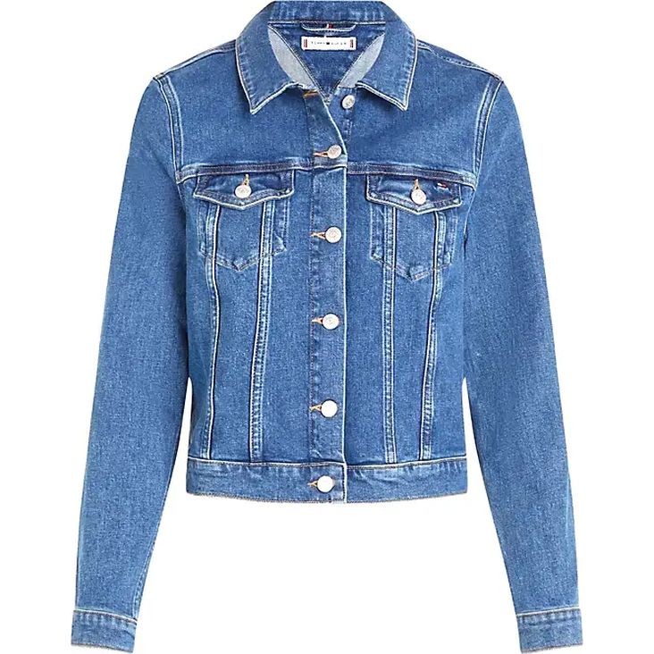 TOMMY HILFIGER Džinsinis švarkas moterims, Mėlyna, Dnm slim jacket mel 1