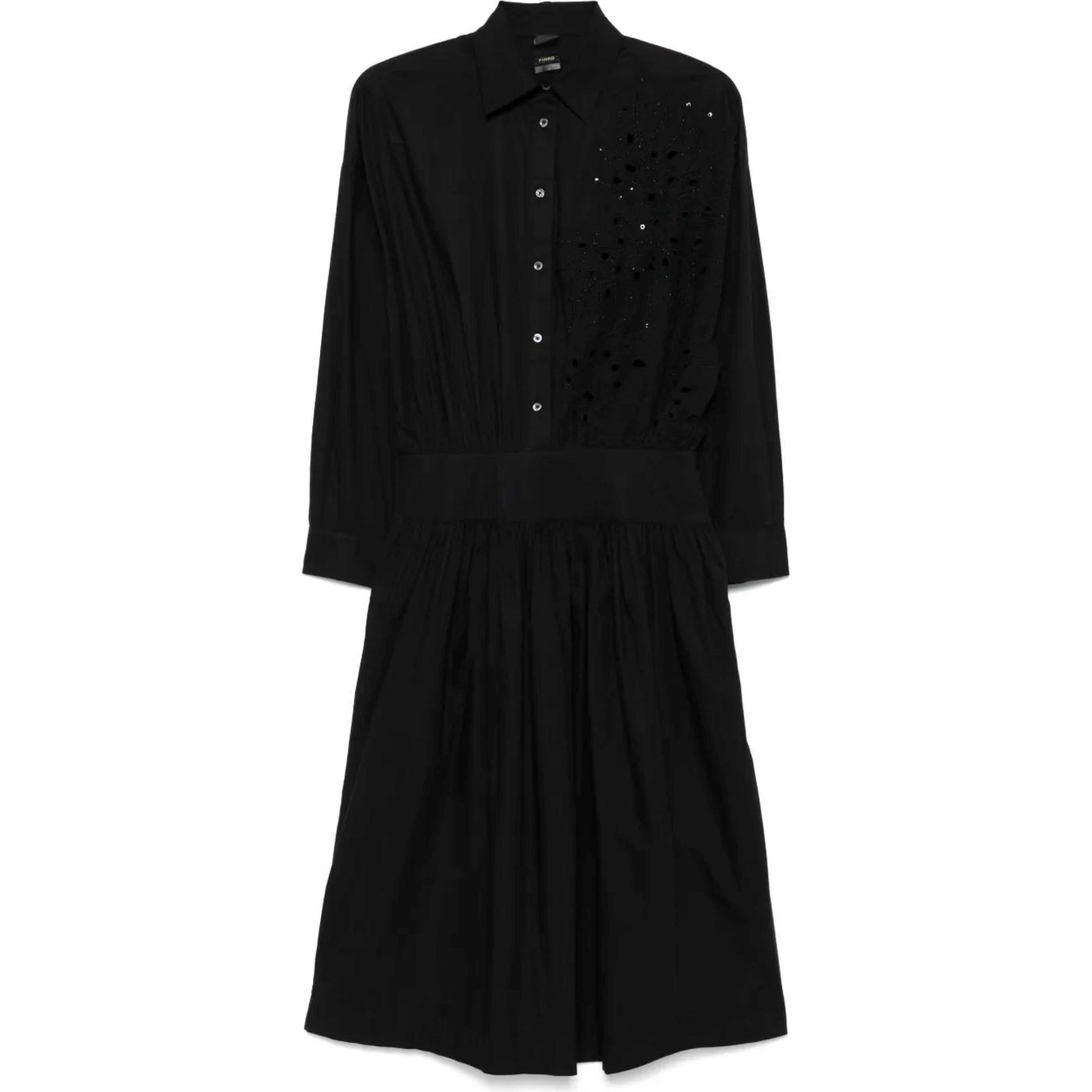 PINKO Midi suknelė moterims, Juoda, Contromano dress