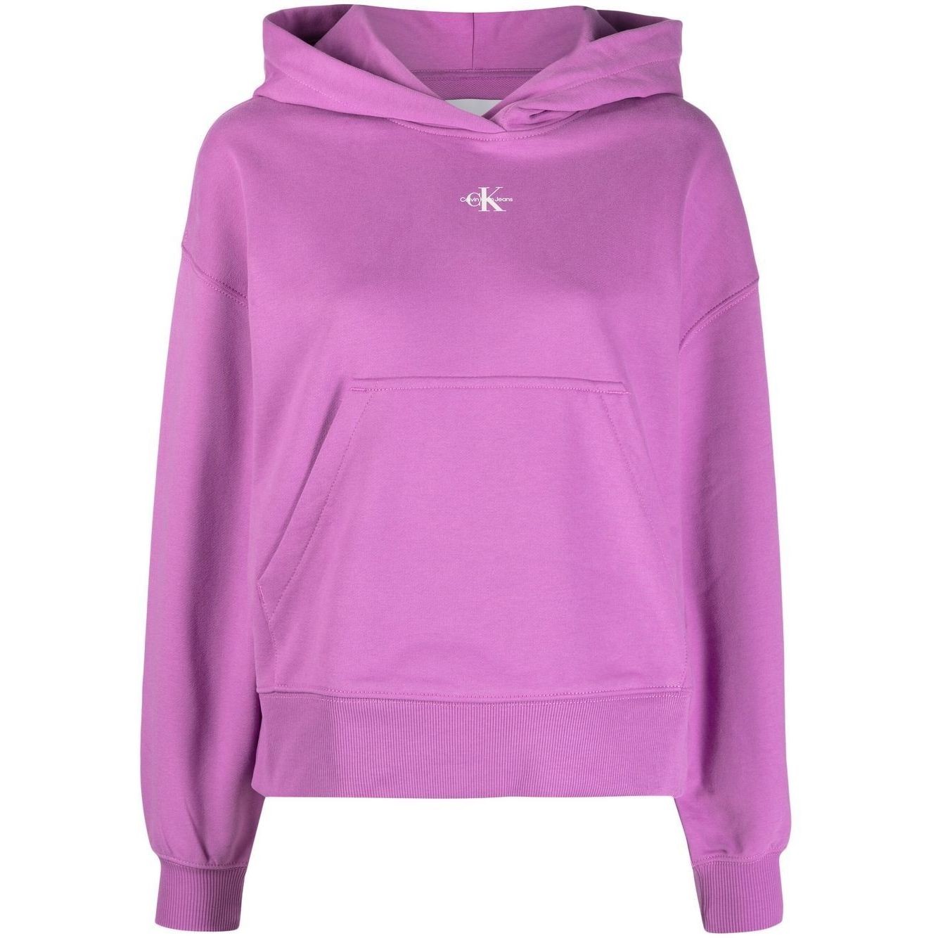 CALVIN KLEIN JEANS Džemperis moterims, purple, Micro monologo hoodie 1