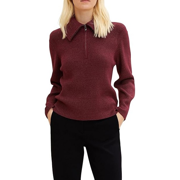 TOM TAILOR Megztinis moterims, Raudona, Megztinis 2