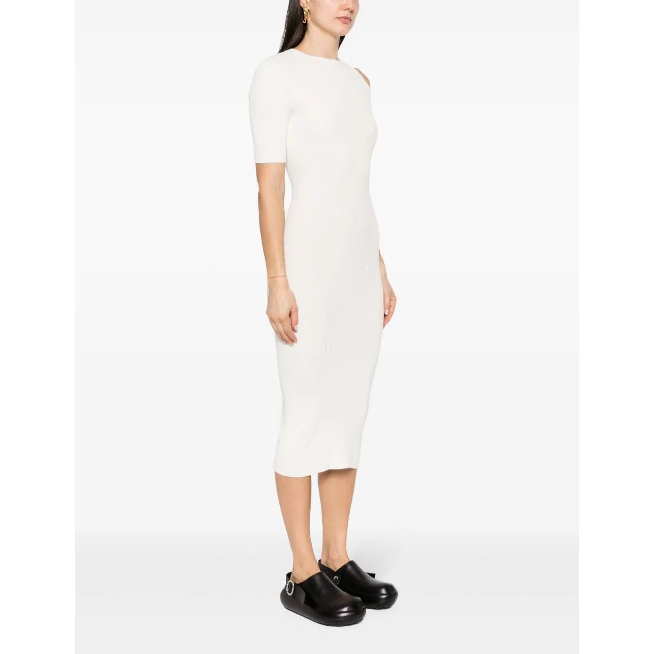 AERON Midi suknelė moterims, Kūno, Ribbed cut-out midi dress 2