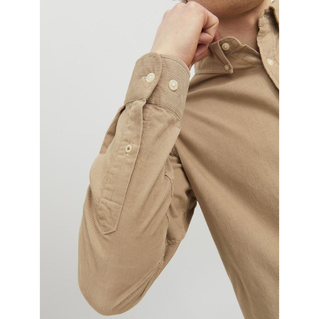 JACK & JONES Marškiniai ilgomis rankovėmis vyrams, Ruda, Classic cord shirt 5