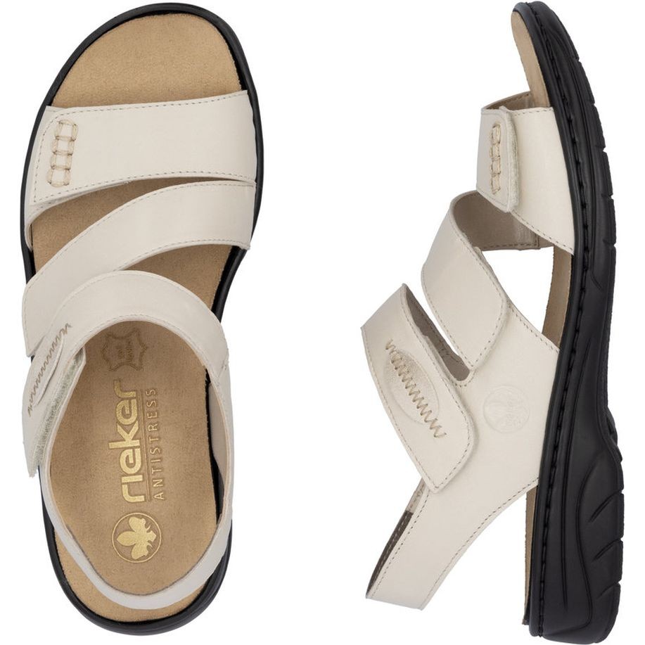 RIEKER Basutės moterims, Balta, Sandals 8