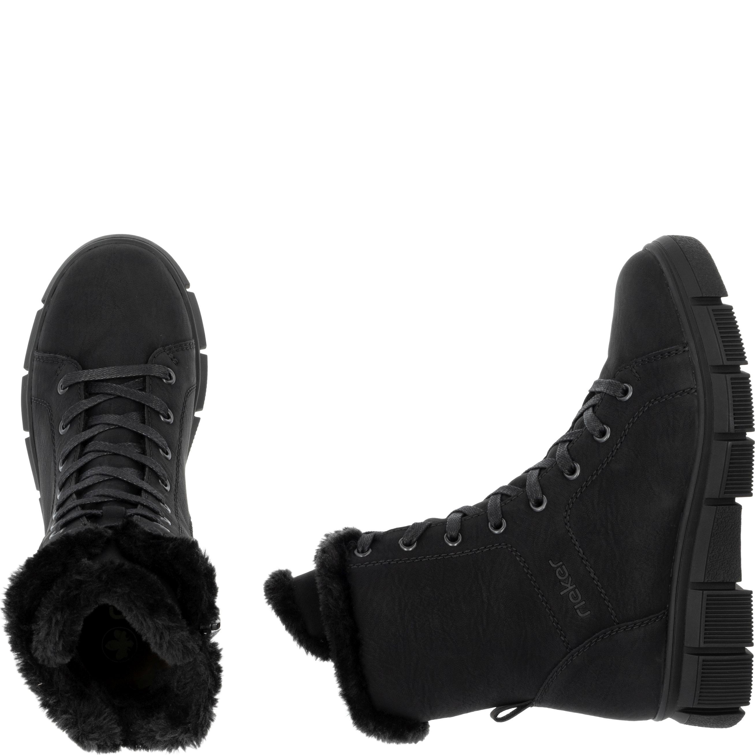 RIEKER Aulinukai moterims, Juoda, Ladies mid height boots 11