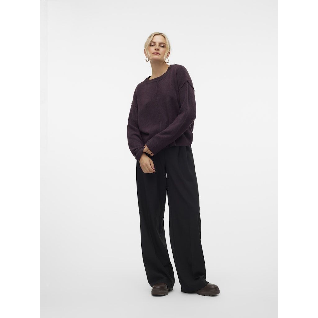 VERO MODA Megztinis moterims, Violetinė, Esti o-neck pullover boo 6