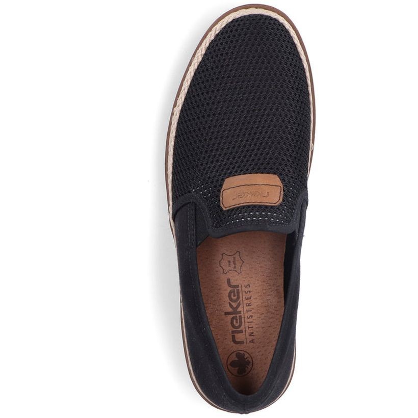 RIEKER Laisvalaikio bateliai vyrams, Juoda, LEISURE 6