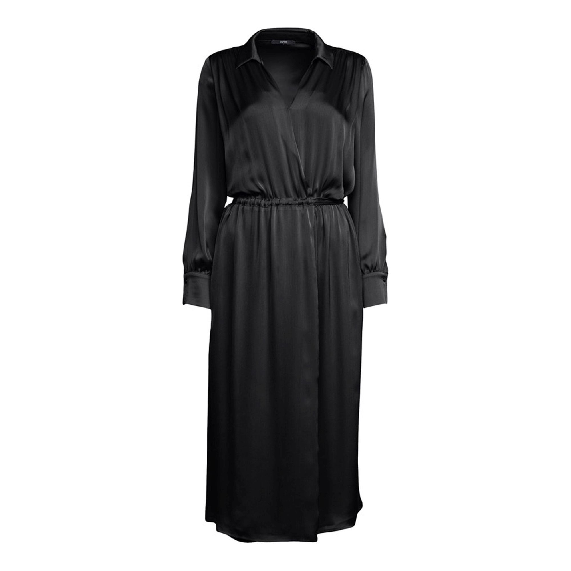 ESPRIT Suknelė moterims, juoda, pes crink satin 1