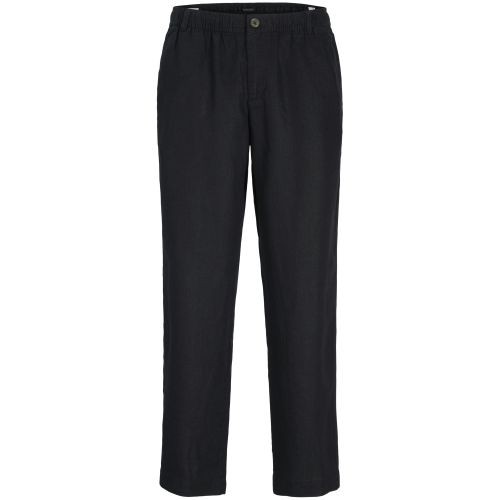 JACK & JONES Kelnės vyrams, Juoda, Karl lawrence linen 1