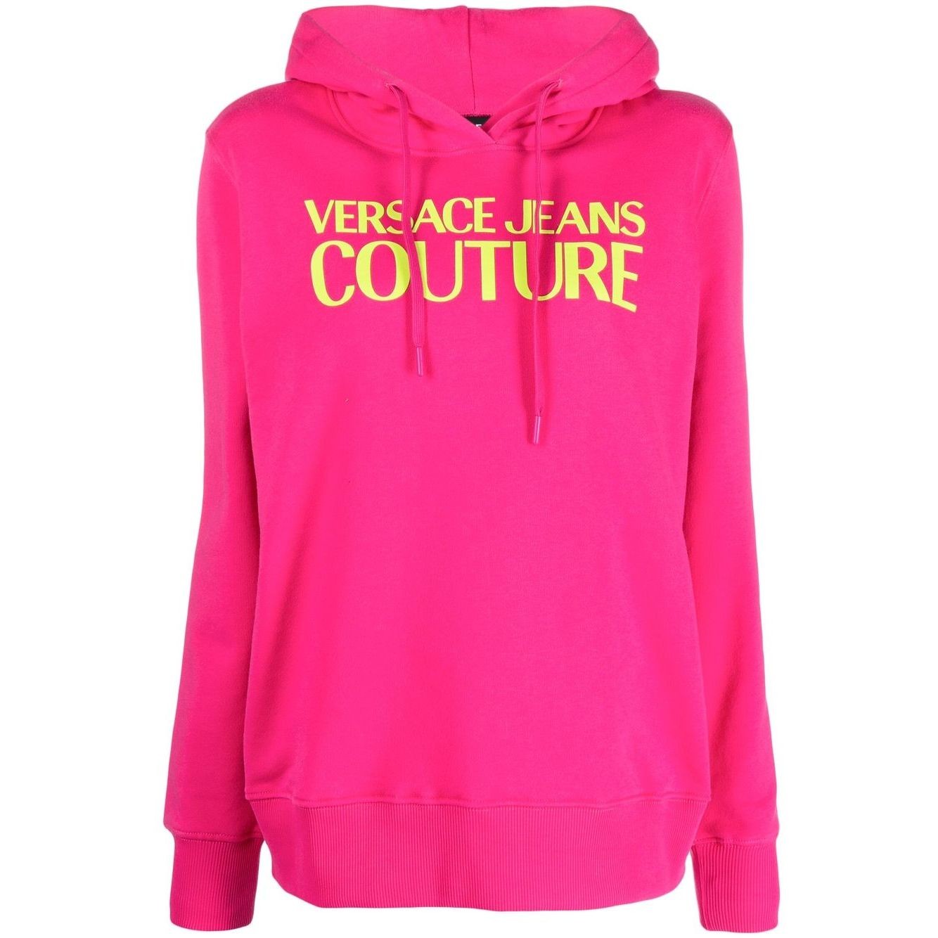 VERSACE JEANS CUTURE Džemperis moterims, Oranžinė, Logo rubber sweatshirt