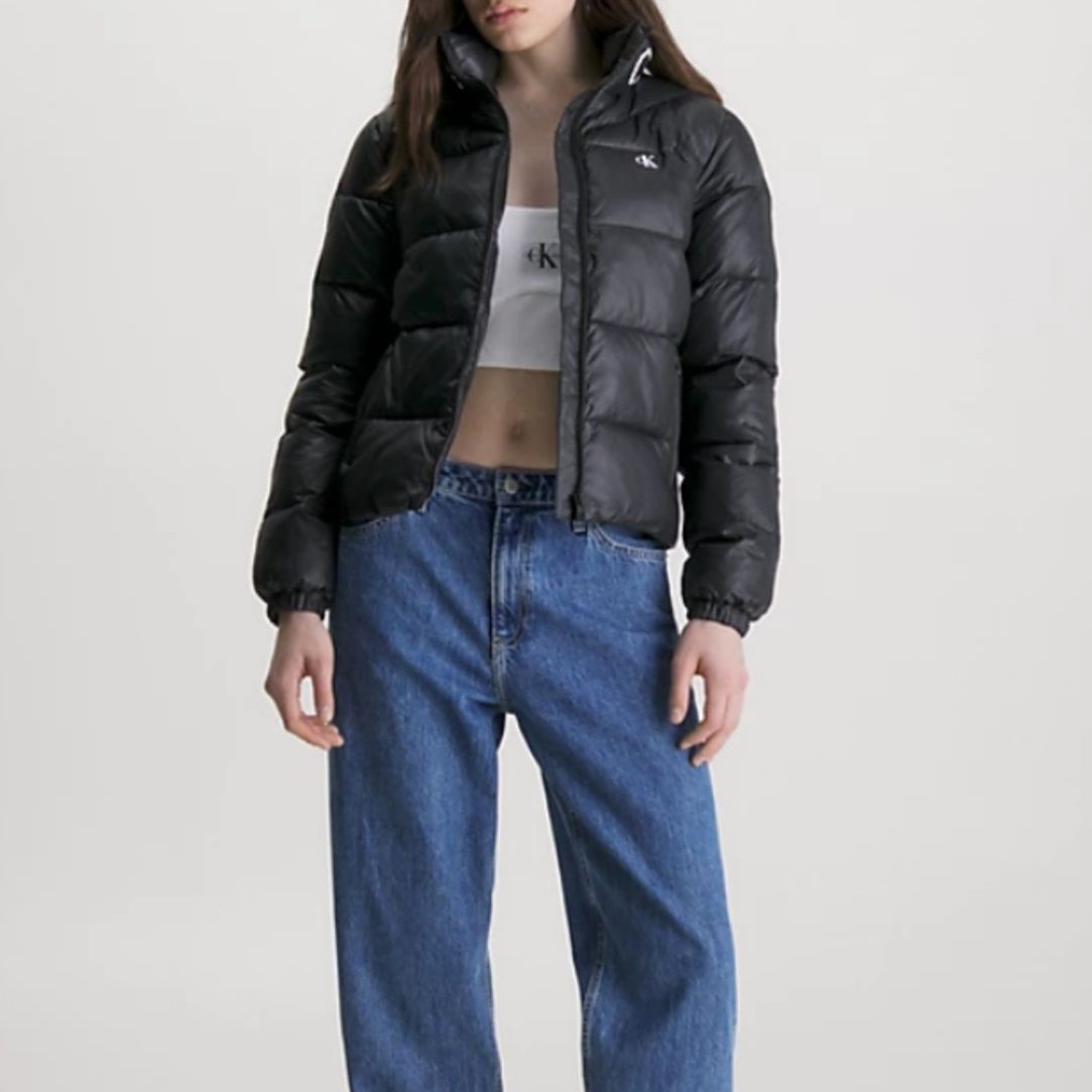 CALVIN KLEIN JEANS Pūkinė striukė moterims, Juoda, Fitted lw padded jacket 2