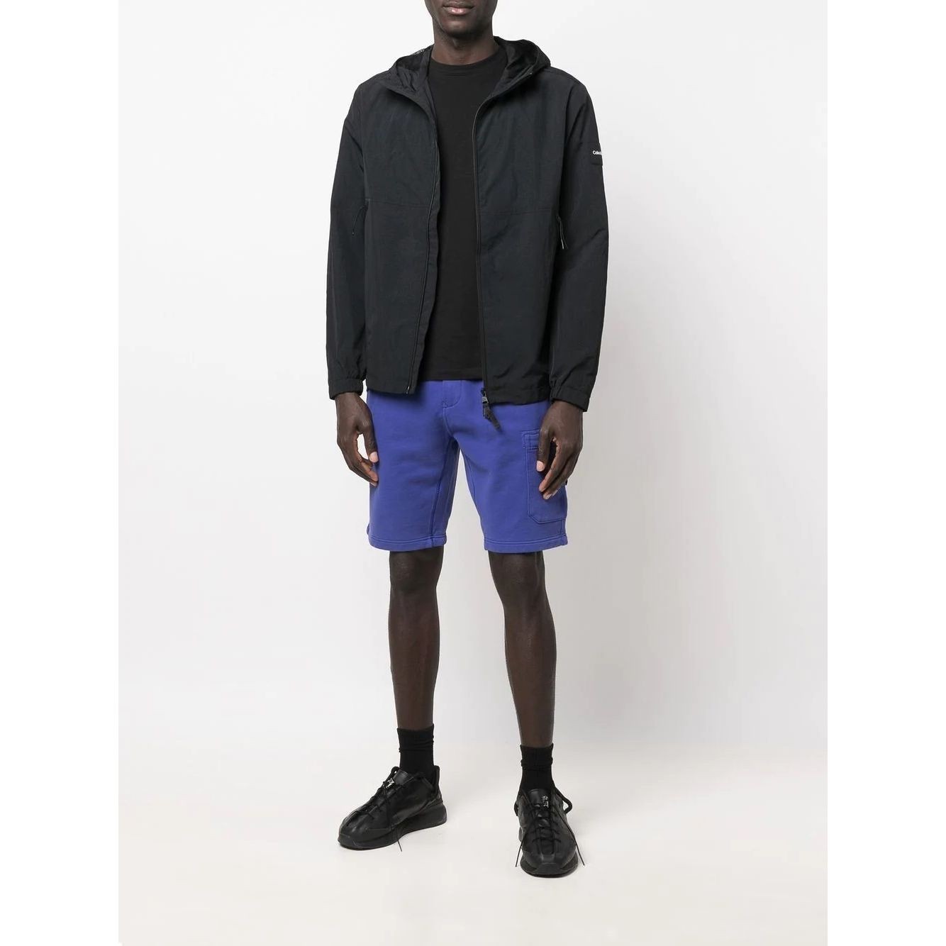 CALVIN KLEIN Džemperis vyrams, Juoda, Crinkle nylon  blouson w. hood 2